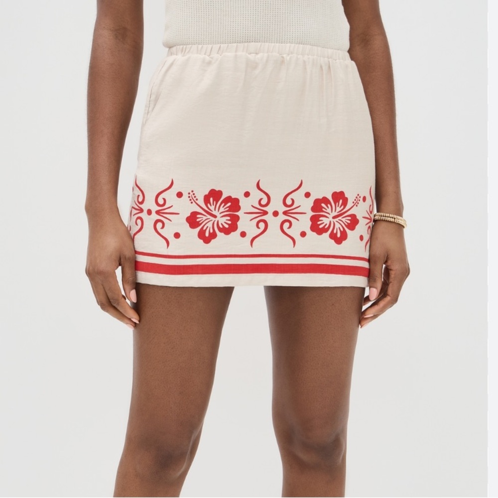 NWOT Seven Wonders Isla Tropical Floral Print Mini Skirt